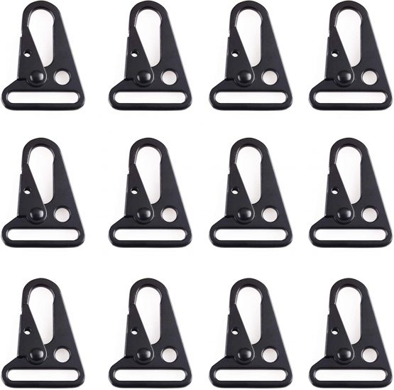 TRIWONDER Enlarged Mouth Clips Hooks Tactical Gear Clip Webbing Belt Carabiner Metal Keyring Buckle Hang Buckle Sling Clips for Backpack Camping Hiking