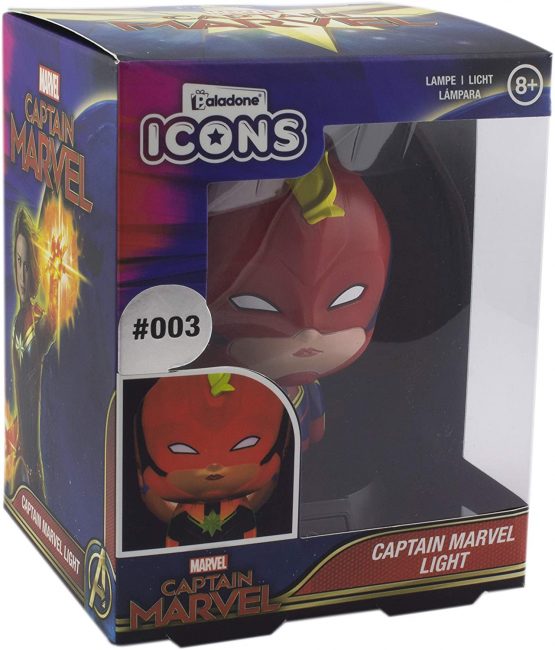 Paladone Captain Icon Light BDP Official Disney Marvel Collectable | Ideal for Kids Bedrooms, Office & Home | Pop Culture Gaming Merchandise, Multi