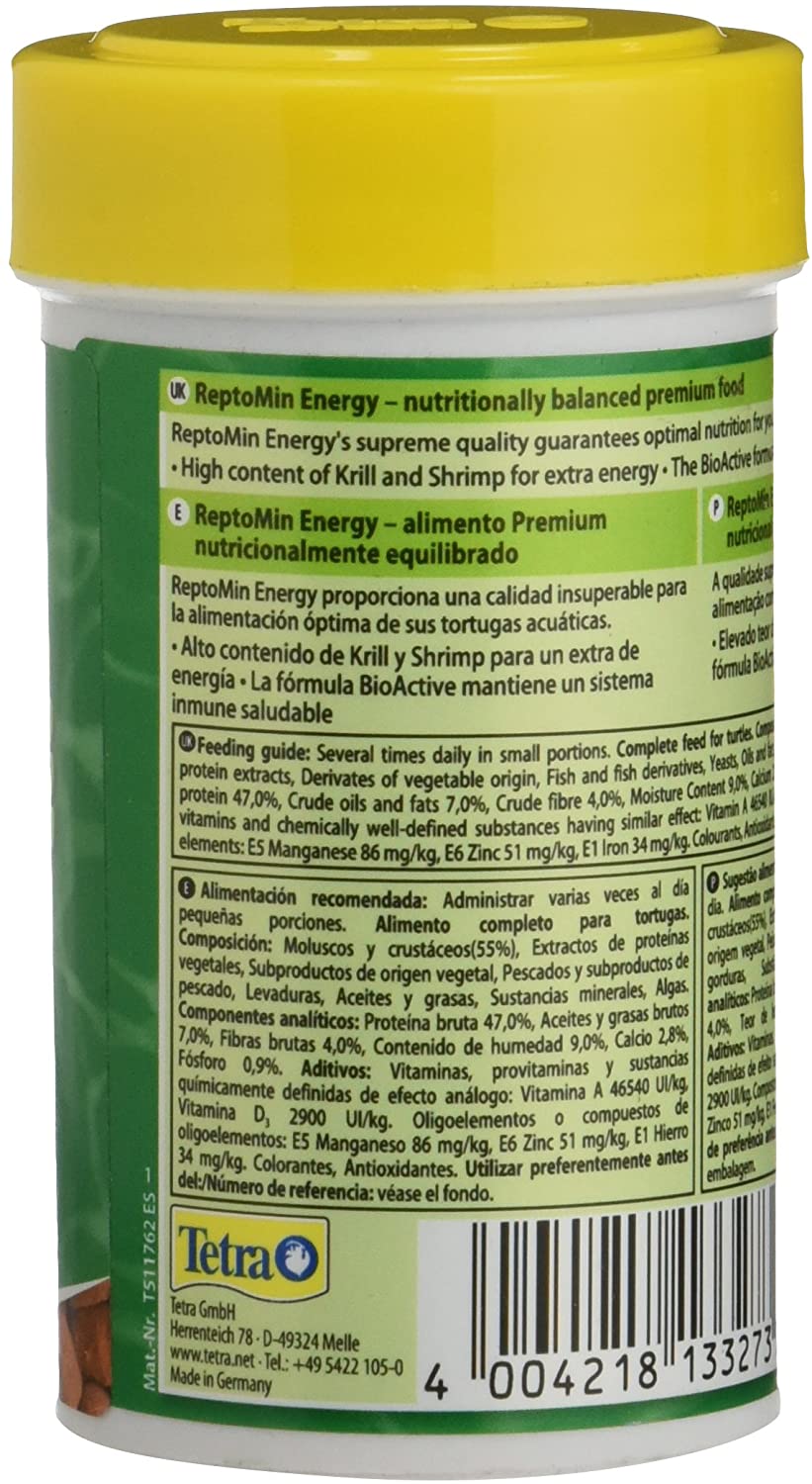Tetra ReptoMin Energy, Complete Turtle Food for All Water Turtles 100 ml, multicoloured, 34 g (Pack of 1) - Image 2