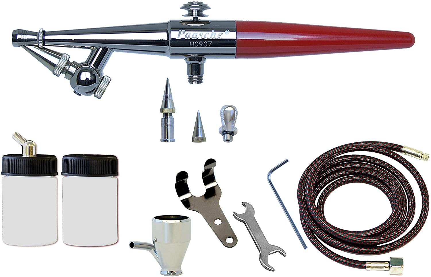 Paasche Airbrush Single Action Siphon Feed Airbrush Set, Multi-Colour, 26.035 x 19.05 x 4.4450000000000003 cm - Image 2