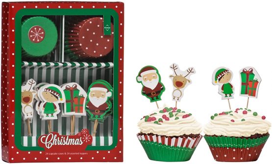 Premier Housewares Rocket Cupcake Cases and Toppers 48-Pieces Cake Cases Muffin Cases Reusable Cupcake Cases Cake Cases Cupcake Mini Muffin Cases