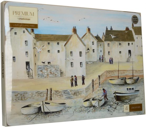 Creative Tops 5169622 "Cornish Harbour" 4-Piece Set of Cork Backed Placemats by, 40 x 29 cm (16" x 11") - Image 3
