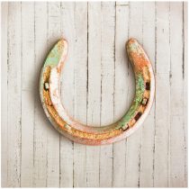 Open 'Gallery Card from The Hallmark Studio - Photographic Horseshoe Design - New Home, Good Luck