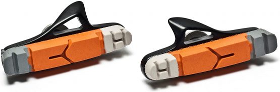 AWE® Black Cassette Road Brake Blocks Grey/Orange/White 55mm - Image 3
