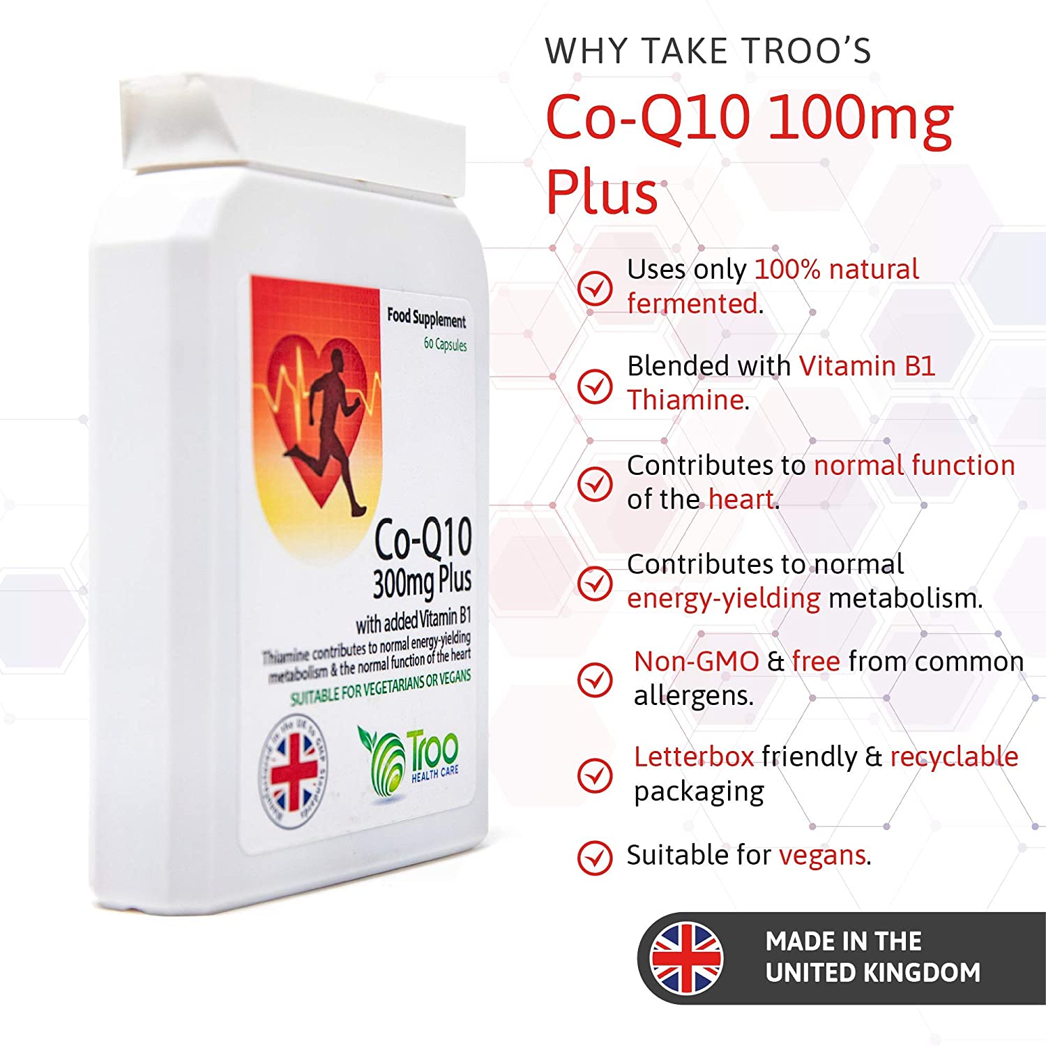 Troo Health CoQ10 Supplement 300mg Plus, 60 Capsules - Image 4
