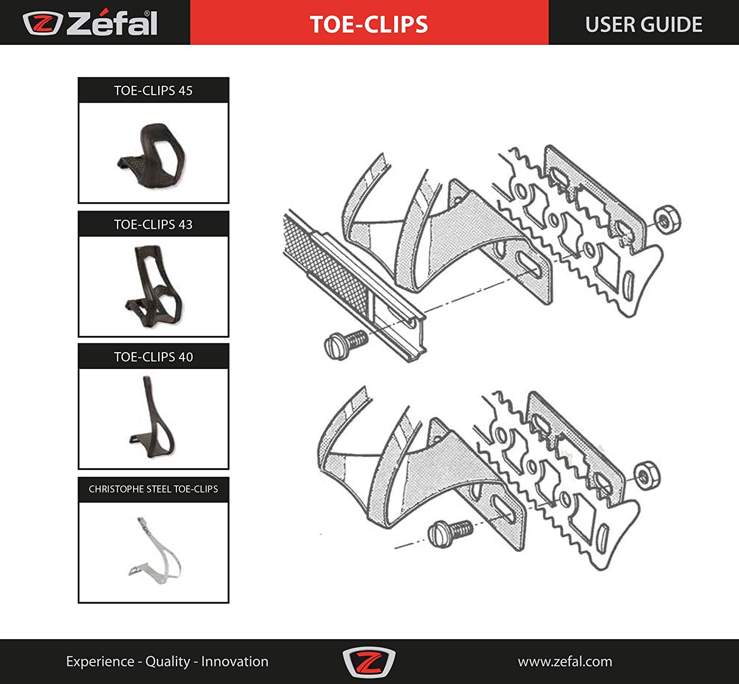 Zefal 45 Half Toe-Clips, Black, Small/Medium, S/M - Image 2