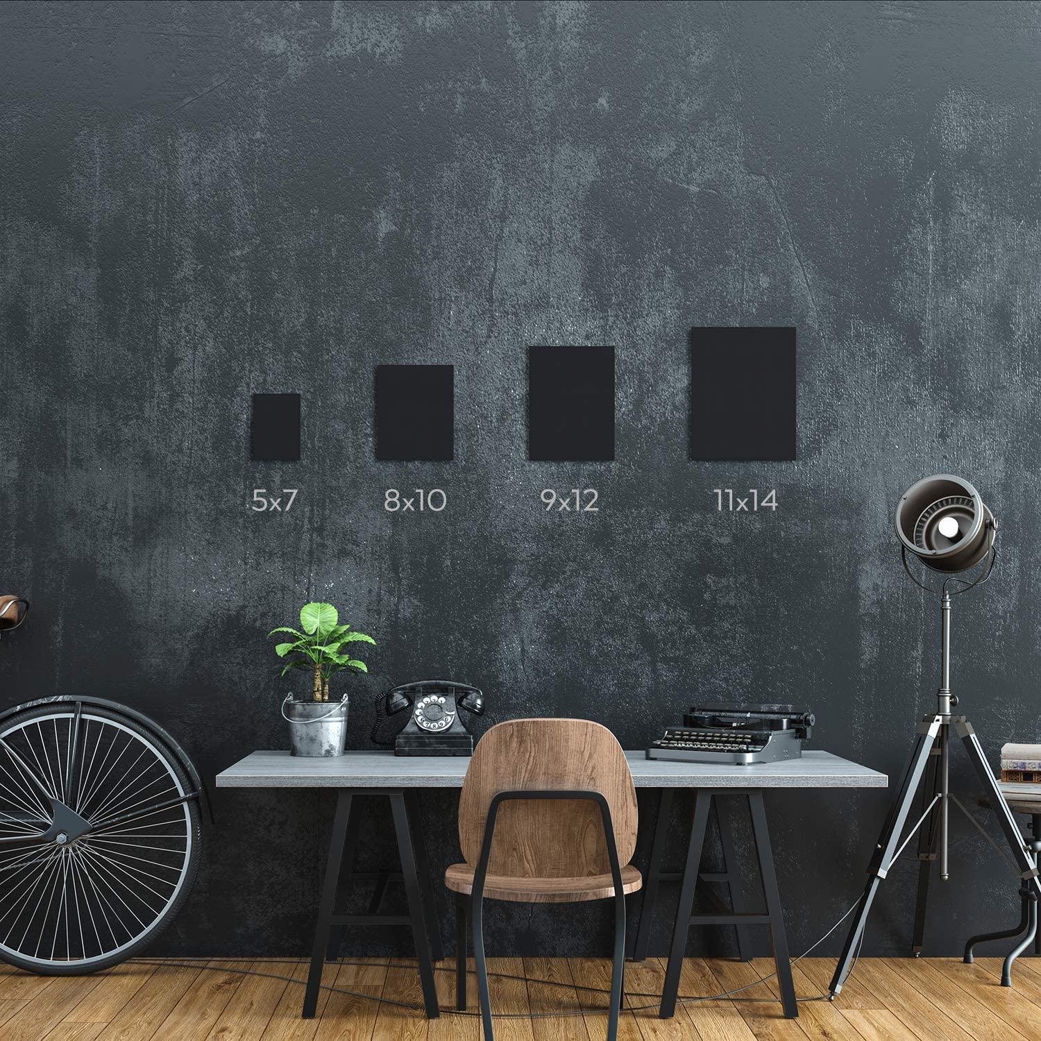 Arteza 23 x 30 cm (9″x12″) Black Canvas Board Set, Pack of 14, 100% ...