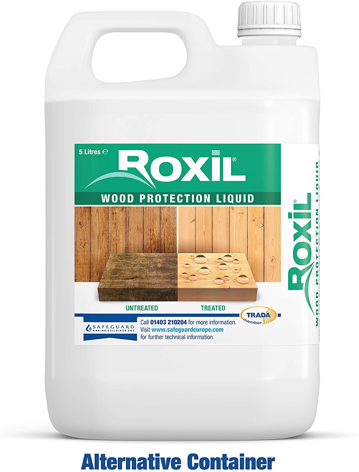 Roxil Wood Waterproofing Liquid (5L Clear) Wood Preserver Outdoor, Wood Sealer for decking Fence, Sheds and Furniture - Image 2