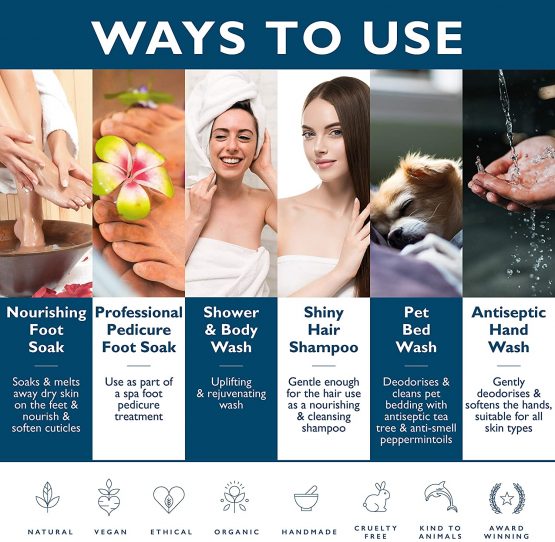 Organic foot soak hard skin foot soak dry feet cracked heels peppermint foot soak organic aloe vera peppermint tea tree oils foaming foot soak remove dry skin feet cracked heels - Image 4
