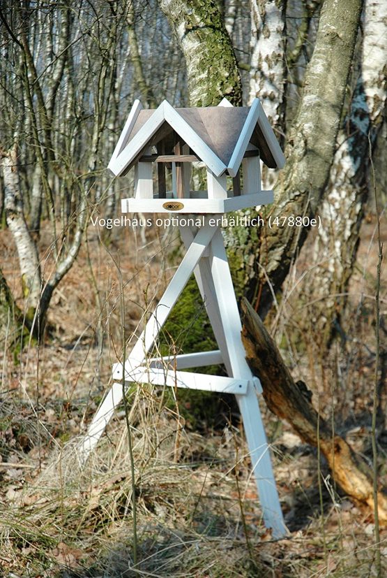 Luxus-Vogelhaus 47300e Edelweiss Bird house Stand / 3-Legged/Made from Lasered Pine Wood 60 x 60 x 90 cm - Image 3