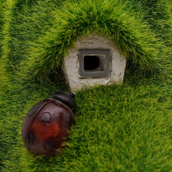 TERESA'S COLLECTIONS Flocked Fairy House Garden Ornaments with Solar Powered Lights, Waterproof Resin Garden Statue Outdoor Cottage Figurines for Patio Lawn Yard Decorations, 20cm - Image 4