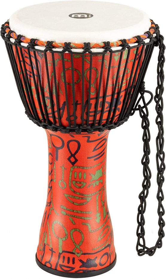 Meinl PADJ1-M-F 10 inch Travel Series Pharao´s Skript Synthetic Head Rope Tuned Plastic Djembes