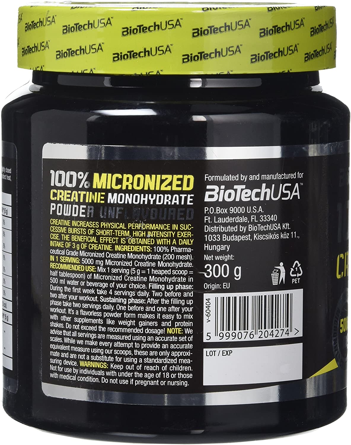 BioTechUSA 100% Creatine Monohydrate, 300 g (Pack of 1) - Image 2