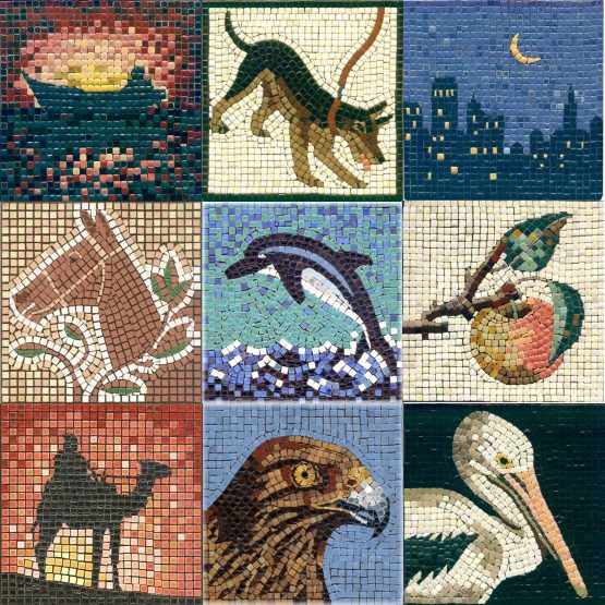 DIY Mosaic Art Kit 5.9'' Square, 15x15cm, Apple - Image 2