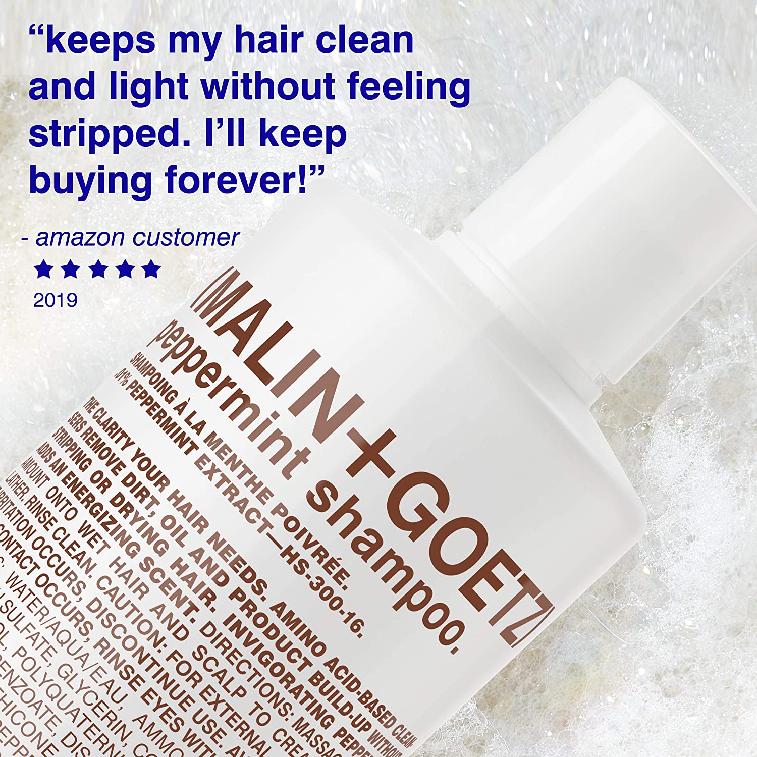 MALIN + GOETZ Peppermint Shampoo (473 ml), Multi, 473.2 ml (Pack of 1) - Image 3