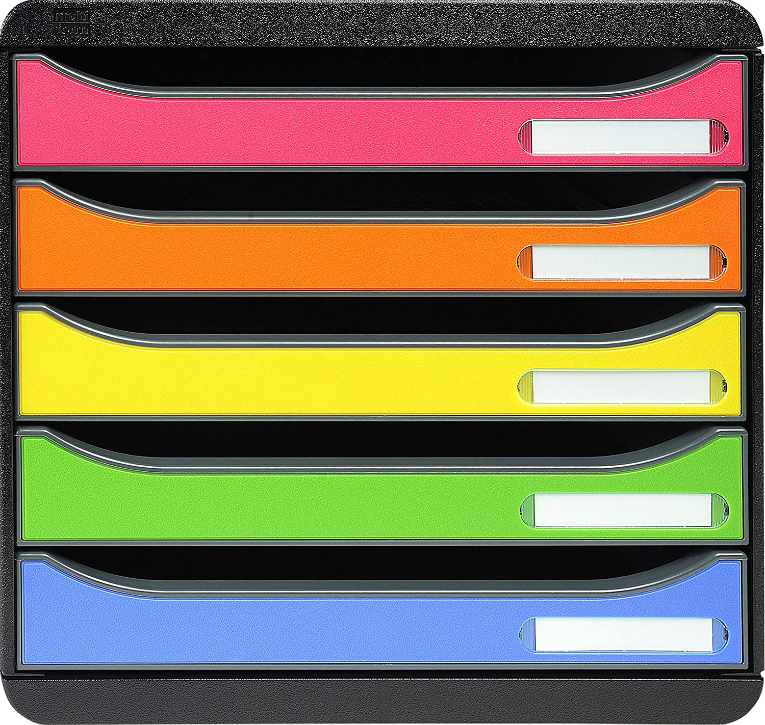 Exacompta, Ref 309798D, BIG-BOX PLUS Desktop Drawer Set, 5 x 43mm Drawers, Suitable for A4+ Documents, 347 x 278 x 271mm