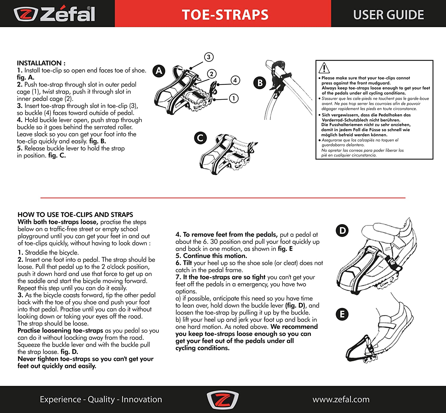 Zefal 45 Half Toe-Clips, Black, Small/Medium, S/M - Image 4