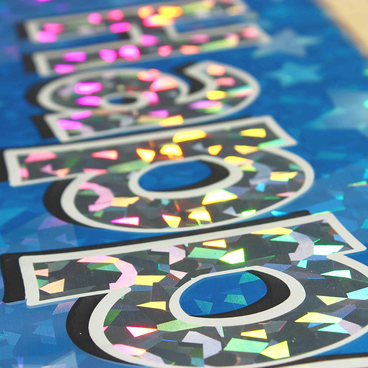 16th Birthday Blue Holographic Banner by Signature Balloons, Large - Image 3