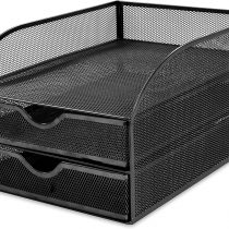 OSCO Wiremesh 2 Drawer Papersorter - Black