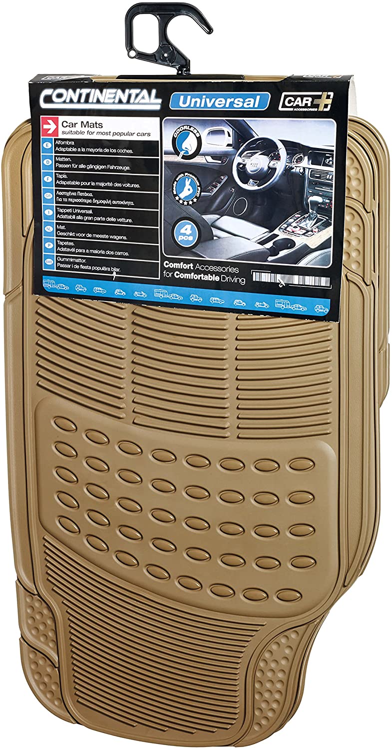 SUMEX CONTI10 Universal Continental Rubber Car Mats - Beige, Continental Range - Image 2