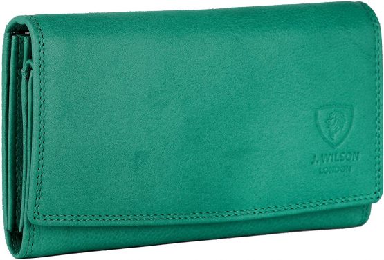 Ladies Rfid Protection Real Leather Purse Card Women Wallet Zip Coin Pocket