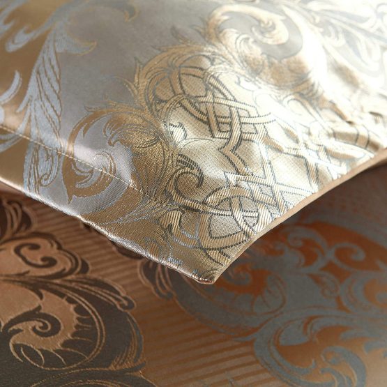 TEALP Damask Bedding Double Duvet Cover Set Rose Gold Duvet Quilt Cover with 2 Matching Pillow Cases(200 * 200, Double) - Image 4