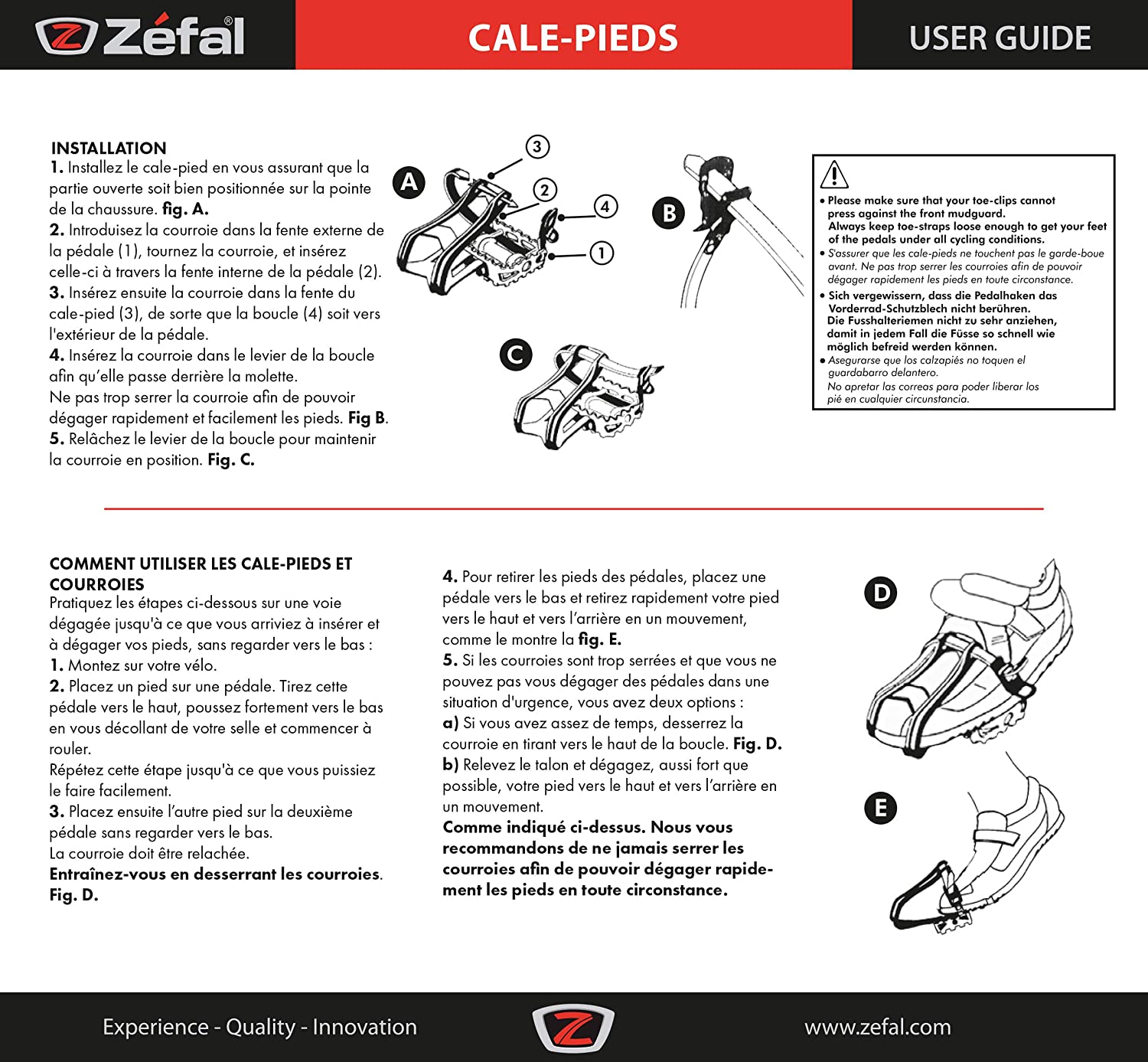 Zefal 45 Half Toe-Clips, Black, Small/Medium, S/M - Image 3
