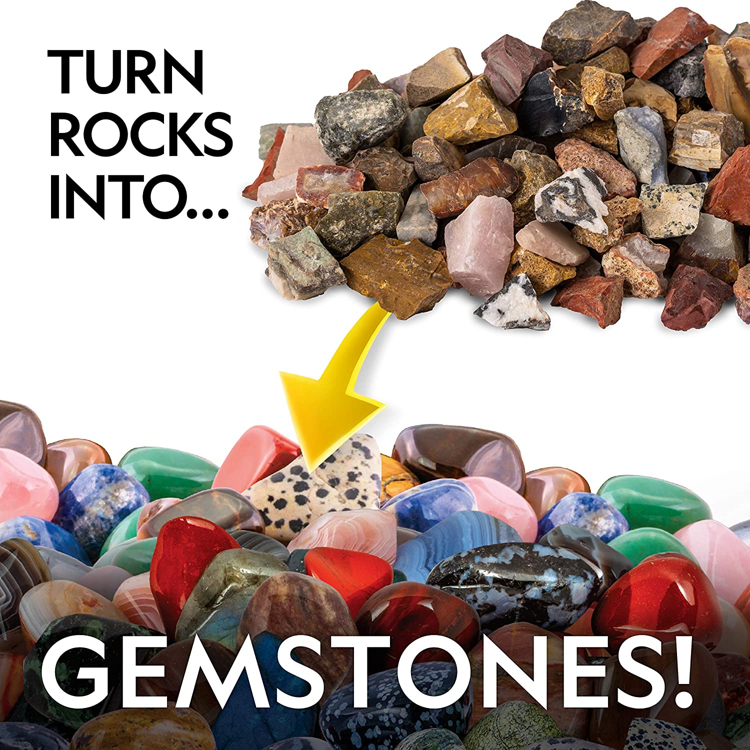 National Geographic Rock Tumbler Refill Kit, 2.26 kg Mix of Rocks & Rough Gemstones for Tumbling Rock Tumbler Supplies - Image 2