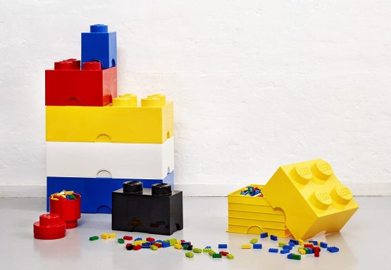 Room Copenhagen Storage Brick "Lego" 8 Knobs, Cool Yellow - Image 2