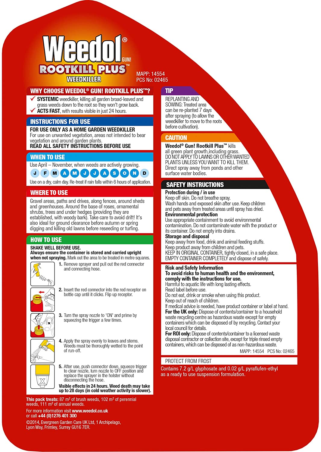Weedol 20015 Rootkill Plus, Manual Spray, 3 Litre, Clear - Image 2