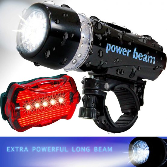 Bike Light Set (UK Company) Battery Light Safe Easy Mount LED Cycle