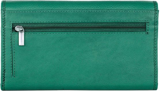 Ladies Rfid Protection Real Leather Purse Card Women Wallet Zip Coin Pocket - Image 4