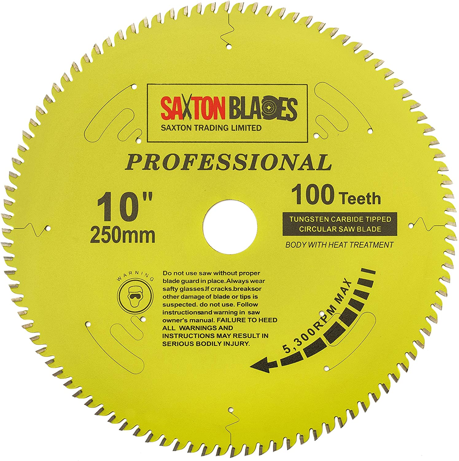TCT250MXATPRO Saxton Professional Range TCT Circular Saw Blades 250mm 60 and 100T x 30mm Bore, 16, 20 - Image 3