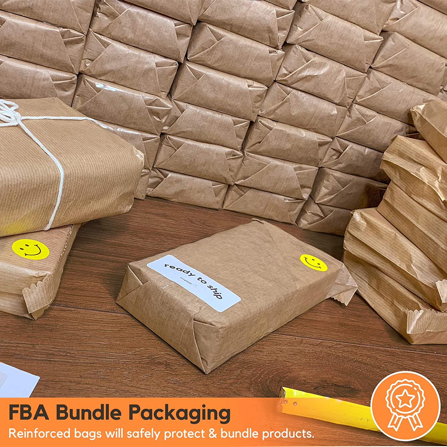 Simplelifeco UK 100 Light, Reinforced Paper Sandwich Bags (13 x 14”) Brown Paper Food Bags for Lunch & Snacks - Image 4
