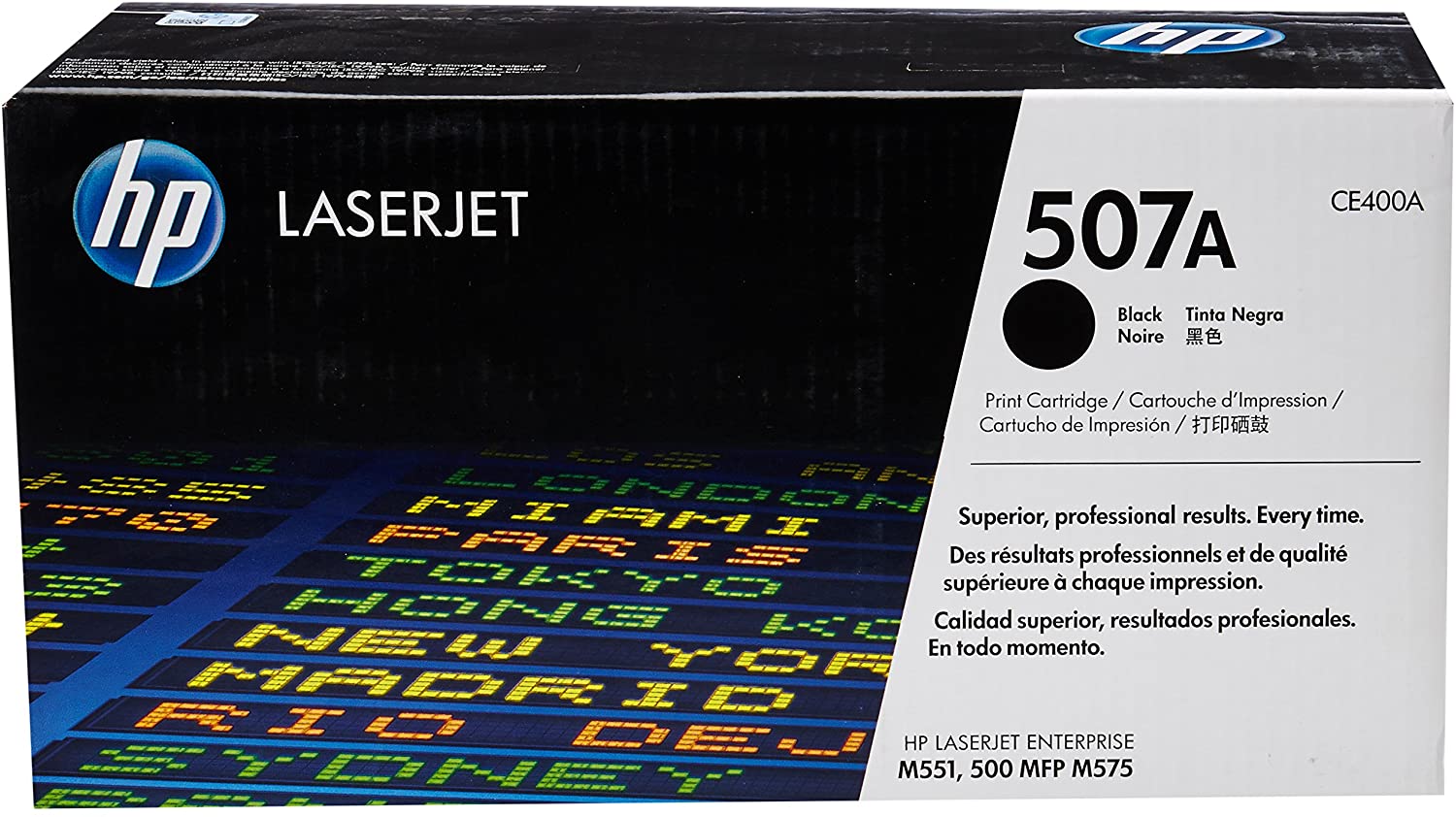 HP CE400A 507A Original LaserJet Toner Cartridge, Black, Single Pack, Standard