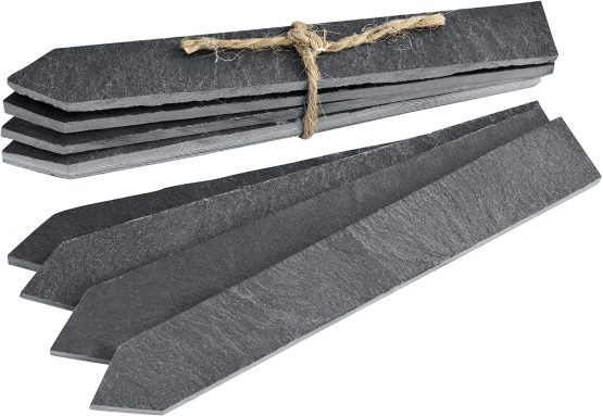 GardenMate Set of 8 Slate Plant Labels, Medium 15 x 2 centimetres