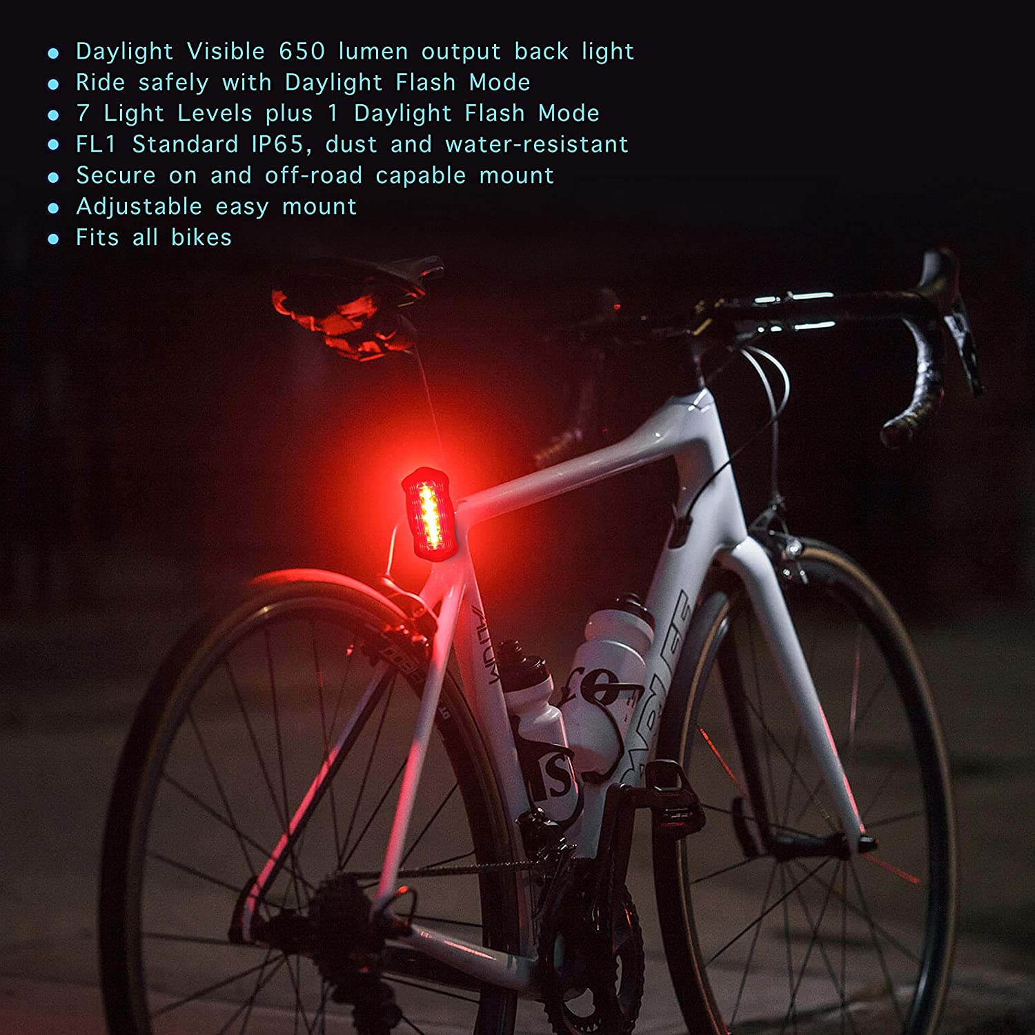 Bike Light Set (UK Company) Battery Light Safe Easy Mount LED Cycle