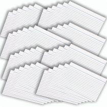 [800 Pack] A6 Revision Cards 6x4 White Record Cards FlashCards Ruled (6"x 4") 152mm x 102mm Blank Flash Cards Index Cards