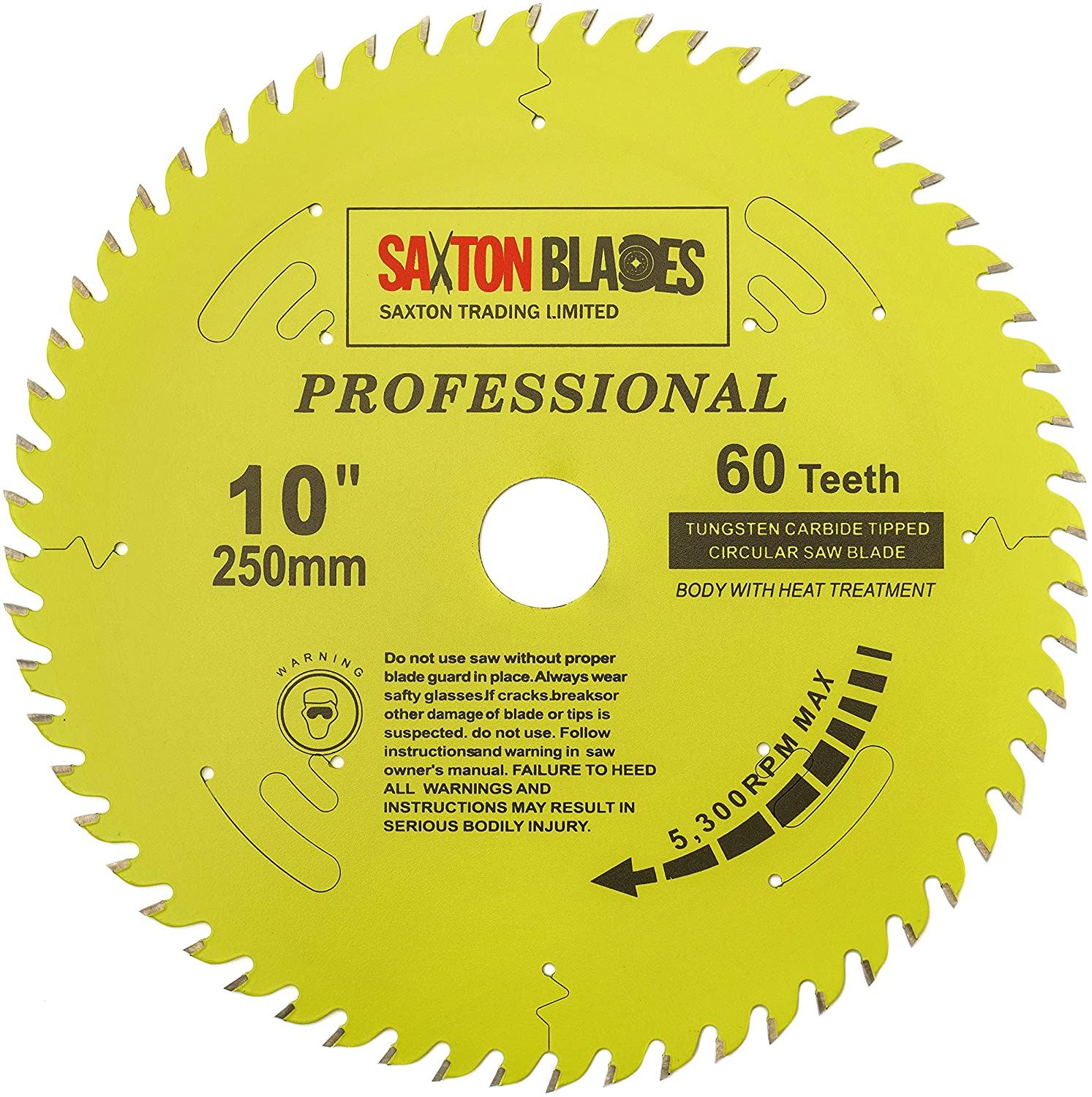 TCT250MXATPRO Saxton Professional Range TCT Circular Saw Blades 250mm 60 and 100T x 30mm Bore, 16, 20 - Image 2