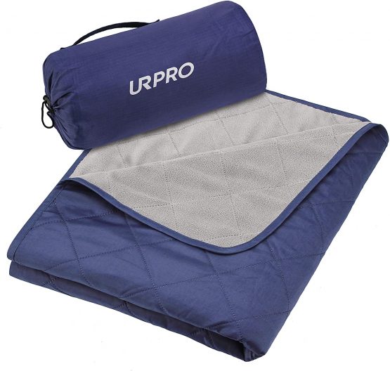 URPRO Waterproof Warm Fleece Outdoor Blanket Extra Large Lightweight Portable with Carry Bag for Stadium, Picnic, Camping, Beach, Dogs, Sofa