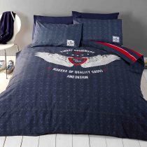 Harley Crest Denim Duvet Cover Set - Double