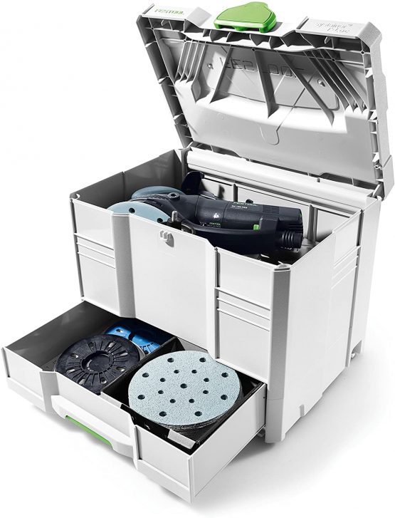 Festool 200118 SYS-Combi 3 Systainer T-Loc - White, 15.8 x 11.6 x 12.6 inches - Image 2