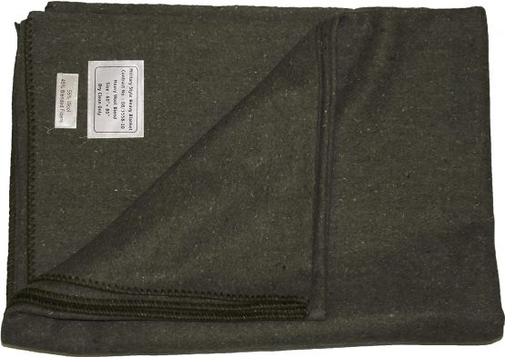 New Military Style Heavy Wool Camping Blanket