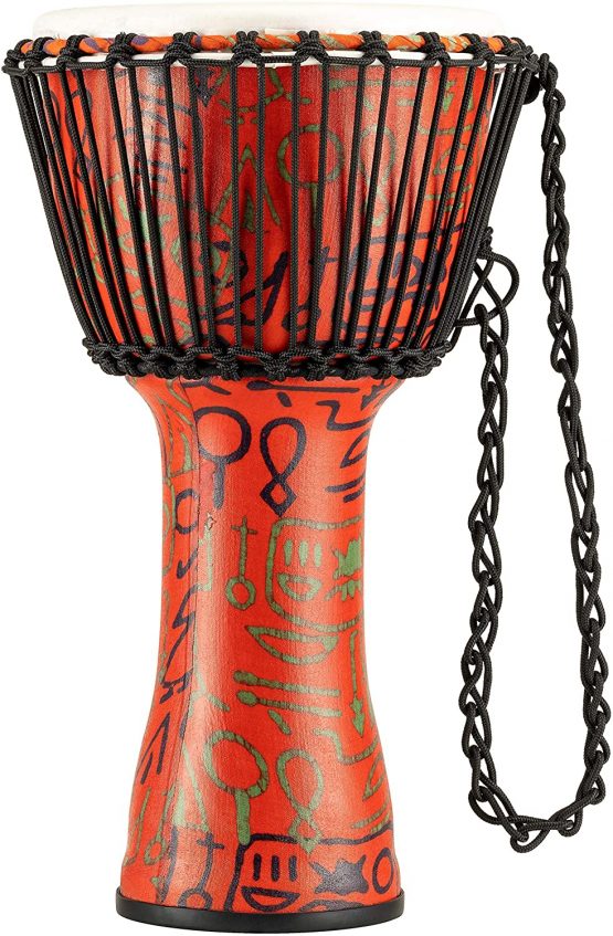 Meinl PADJ1-M-F 10 inch Travel Series Pharao´s Skript Synthetic Head Rope Tuned Plastic Djembes - Image 2