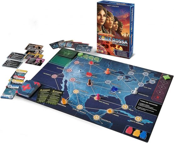 Asmodee Pandemic Red Zone North America Board Game, Multicoloured, 8398 - Image 3