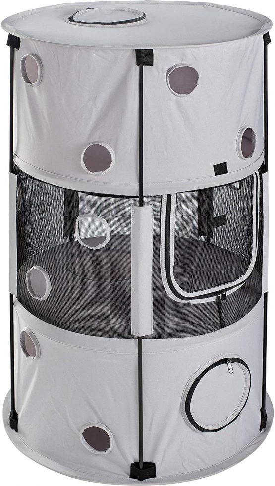WeRChristmas Foldable Cat Playing House - Light Grey