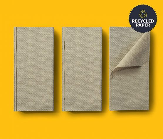 AmazonCommercial Interfold-Vfold Recycled Paper Hand Towels, Pack of 20, 5000 sheets - Image 3