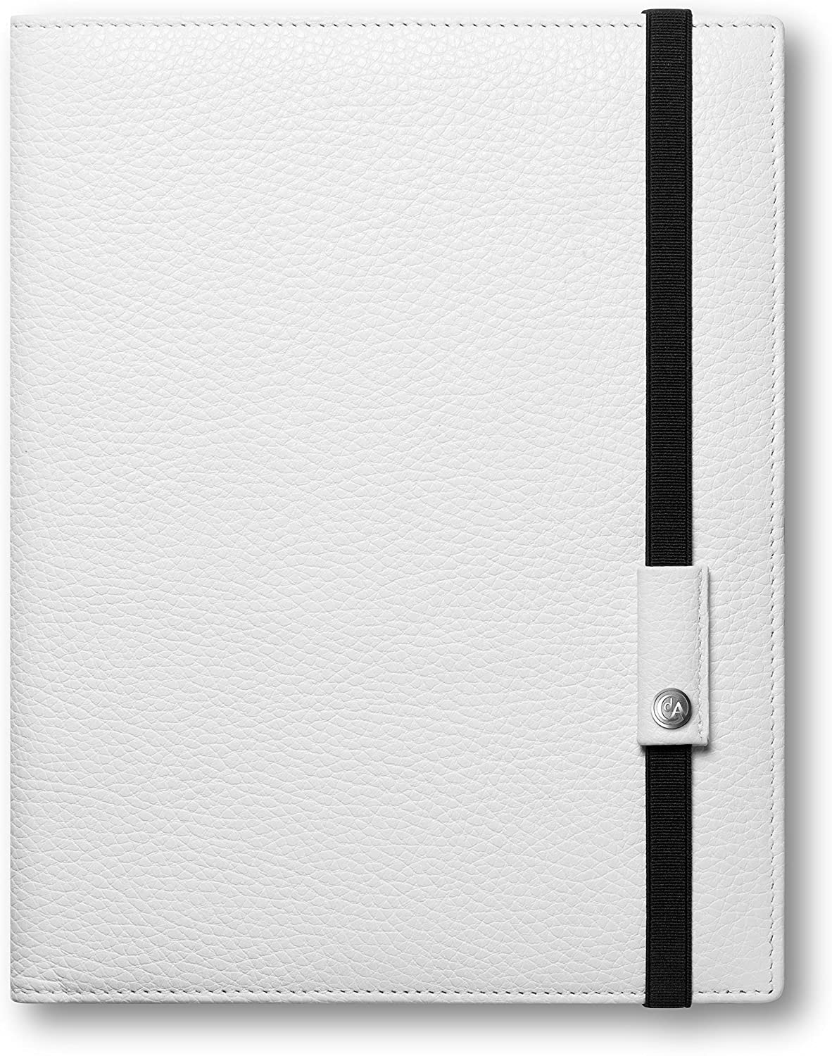 Caran d'Ache A5 Leman Leather Writing Pad - White