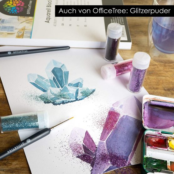 OfficeTree A4 Watercolour Paper Pad – 40 Sheets 300gsm Watercolour Paper A4 White - Watercolour Painting Paper for Drawing - 2 Free Brushes - Image 4