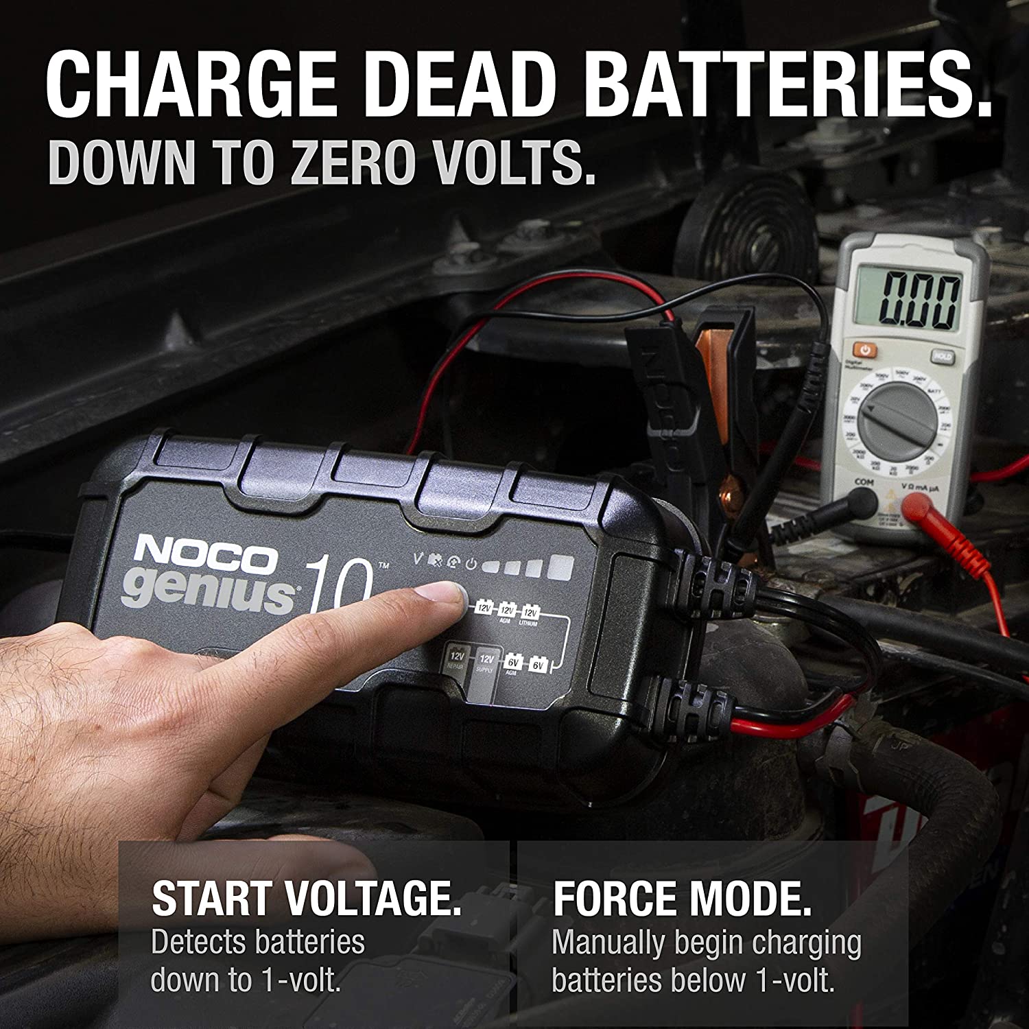 NOCO GENIUS10: 10A 6V/12V Smart Battery Charger, Automatic Maintainer - Image 3